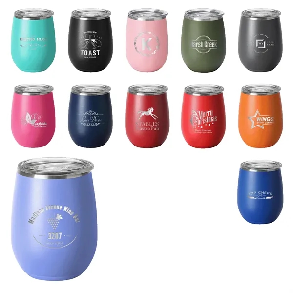 Swig® 14 oz. Matte Stemless Wine Cup, Laser, Premium... from ASI 30270 Aakron Line