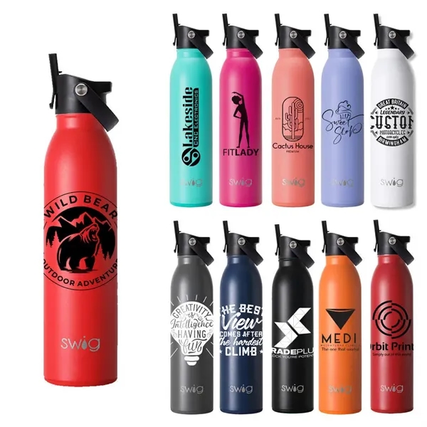 Swig® 20 oz. Matte Bottle with Flip and Sip Lid... from ASI 30270 Aakron Line