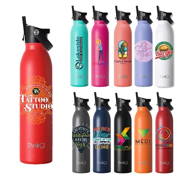 Swig® 20 oz. Matte Bottle with Flip and Sip Lid, Full... from ASI 30270 Aakron Line