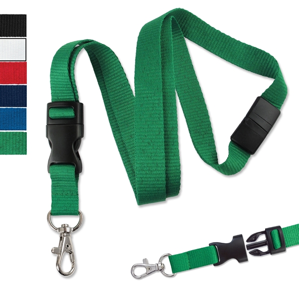 Sleek looking polyester lanyards come with a black detachable buckle, a... from ASI 79898 Promovision / PROMOVISION