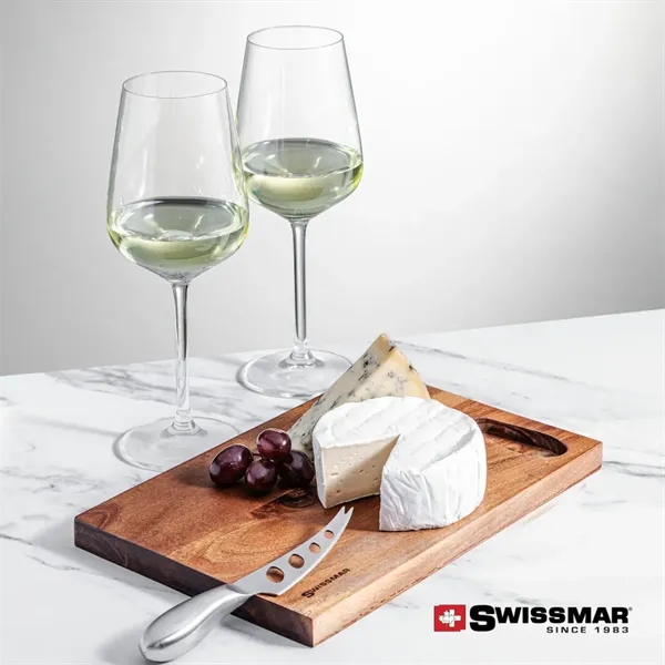 The Swissmar Acacia Board & 2 Wine Set embraces the art... from ASI 84592 St Regis Group