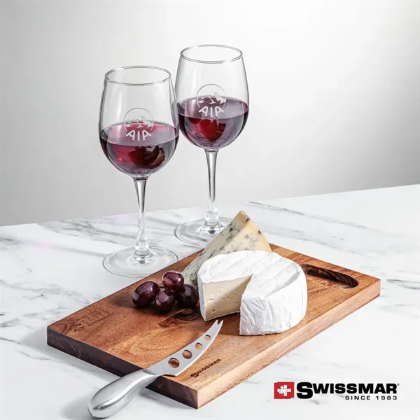 The Swissmar Acacia Board & 2 Wine Set embraces the art... from ASI 84592 St Regis Group