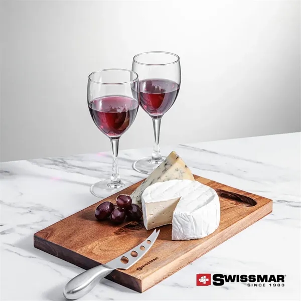 The Swissmar Acacia Board & 2 Wine Set embraces the art... from ASI 84592 St Regis Group