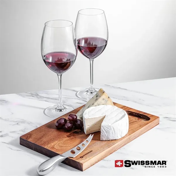 The Swissmar Acacia Board & 2 Wine Set embraces the art... from ASI 84592 St Regis Group
