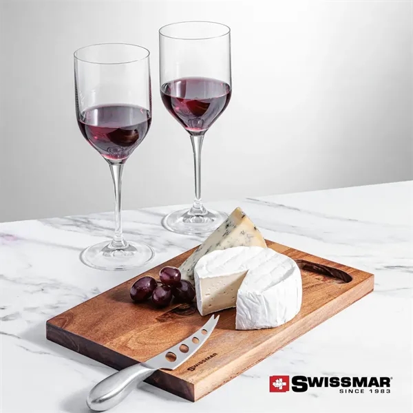 The Swissmar Acacia Board & 2 Wine Set embraces the art... from ASI 84592 St Regis Group