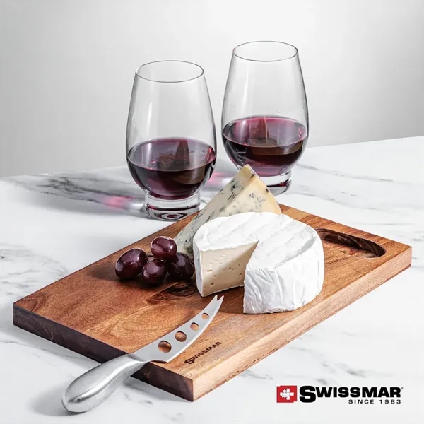 The Swissmar Acacia Board & 2 Stemless Wine Set brings together... from ASI 84592 St Regis Group