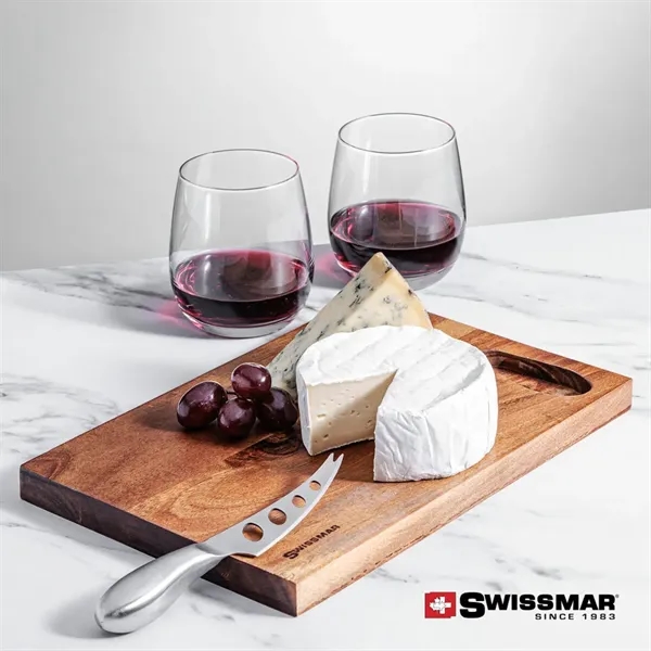 The Swissmar Acacia Board & 2 Stemless Wine Set brings together... from ASI 84592 St Regis Group
