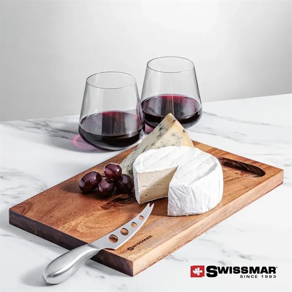 The Swissmar Acacia Board & 2 Stemless Wine Set brings together... from ASI 84592 St Regis Group