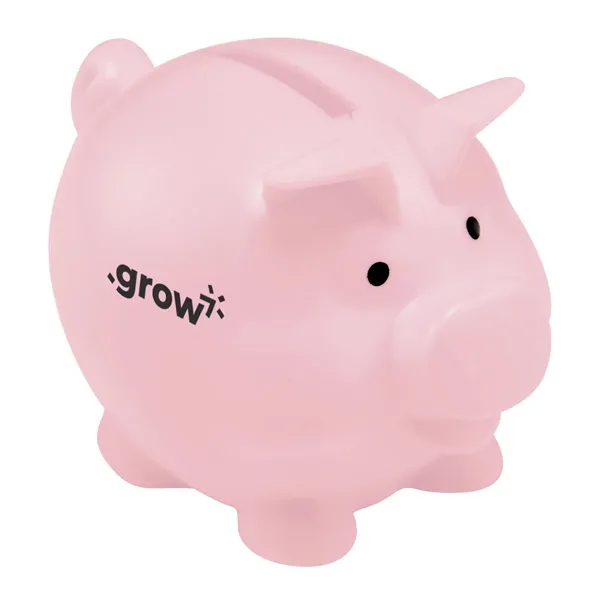 4" W X 2.75" H" plastic pig-shaped piggy bank... from ASI 63549 Jornik Manufacturing Corp