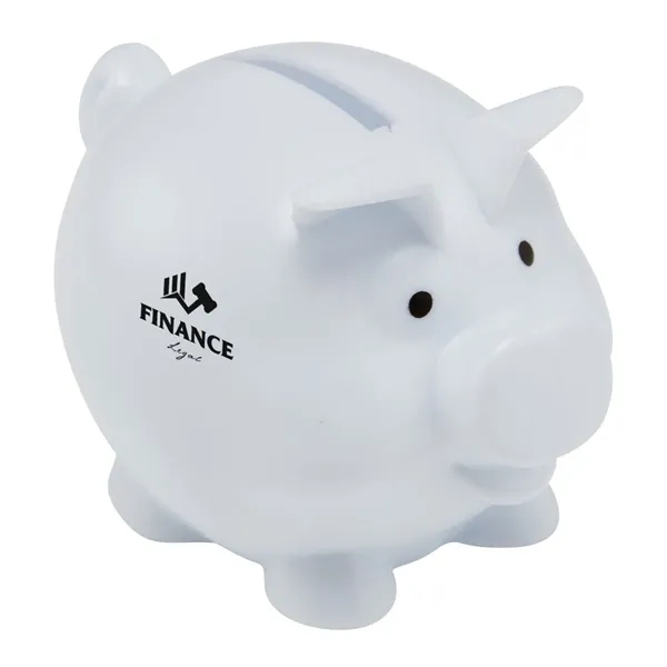 4" W X 2.75" H" plastic pig-shaped piggy bank... from ASI 63549 Jornik Manufacturing Corp