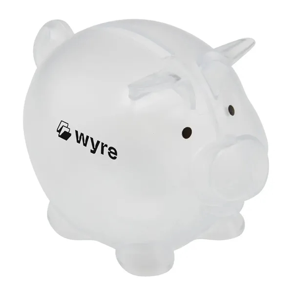 4" W X 2.75" H" plastic pig-shaped piggy bank... from ASI 63549 Jornik Manufacturing Corp
