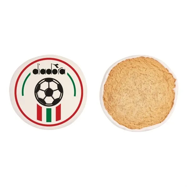 Item #FBC277-WC-E Soccer Theme 3" Iced Full Color Vanilla Cookie- Circle