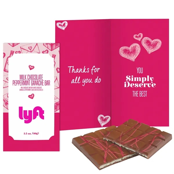 Milk chocolate bar with peppermint flakes and red drizzle... from ASI 71685 Midnite Snax®