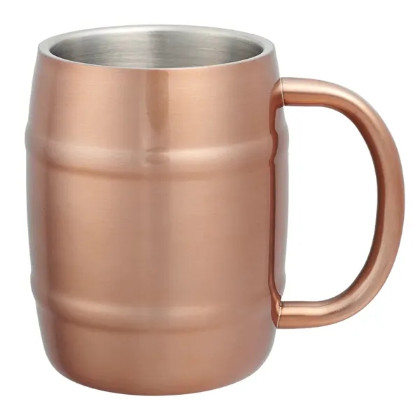 14 oz. copper coated stainless steel Moscow mule double wall barrel... from ASI 39552 BEL Promo