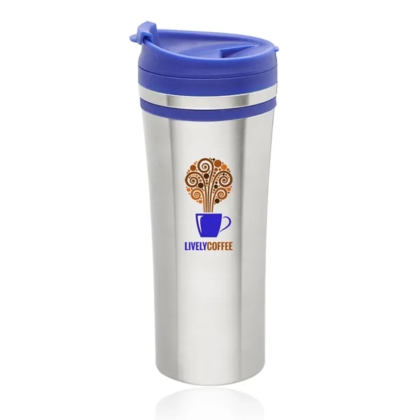 15 oz. stainless steel travel mug with insulated design, screw-on plastic... from ASI 39552 BEL Promo