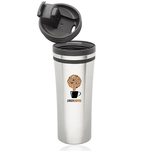 15 oz. stainless steel travel mug with insulated design, screw-on plastic... from ASI 39552 BEL Promo
