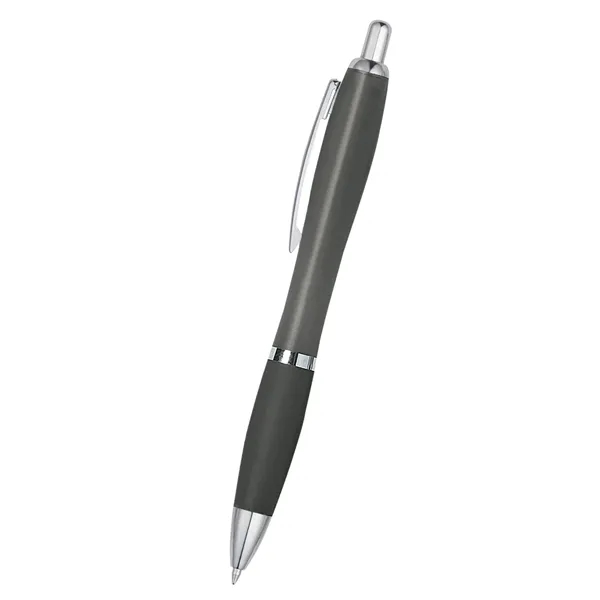Ballpoint pen with plunger action and rubberized grip.... from ASI 61125 Hit Promotional Products / Hit®