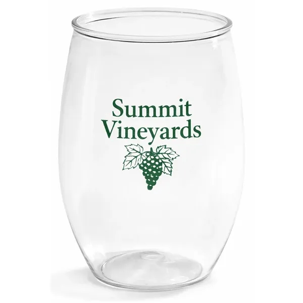 Durable 16 oz. plastic stemless wine glass, ideal for events, promotions,... from ASI 67075 Leprechaun Promotions, LLC / Leprechaun Promotions