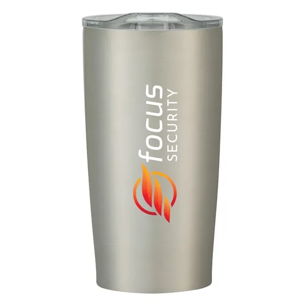 20 oz. stainless steel tumbler with double wall construction and snap-on,... from ASI 61125 Hit Promotional Products / Hit®