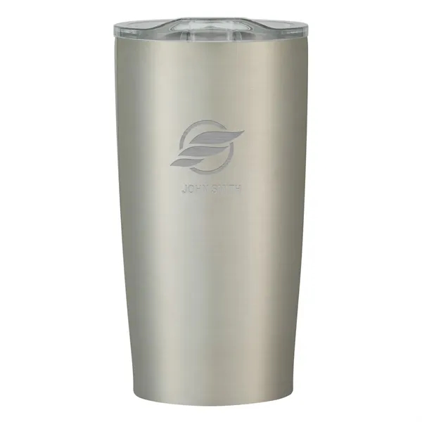 20 oz. stainless steel tumbler with double wall construction and snap-on,... from ASI 61125 Hit Promotional Products / Hit®