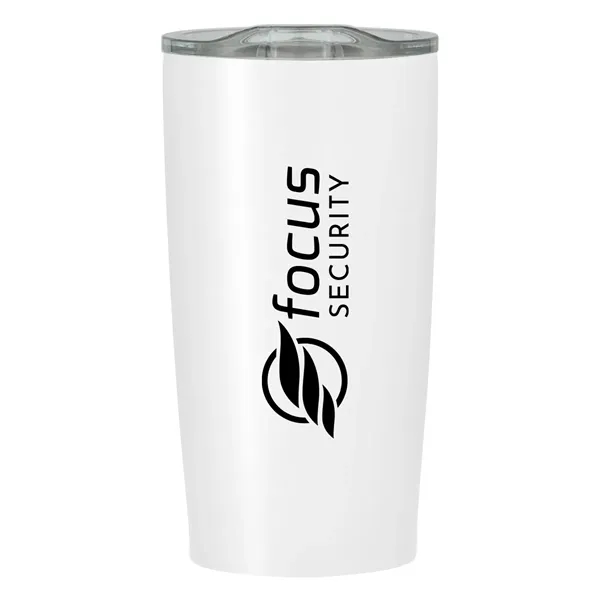 20 oz. stainless steel tumbler with double wall construction and snap-on,... from ASI 61125 Hit Promotional Products / Hit®