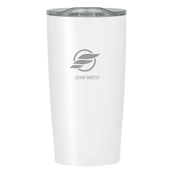 20 oz. stainless steel tumbler with double wall construction and snap-on,... from ASI 61125 Hit Promotional Products / Hit®