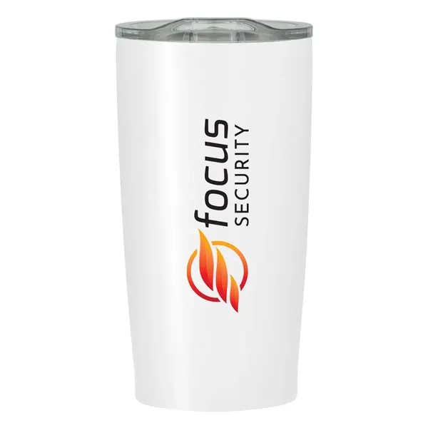 20 oz. stainless steel tumbler with double wall construction and snap-on,... from ASI 61125 Hit Promotional Products / Hit®