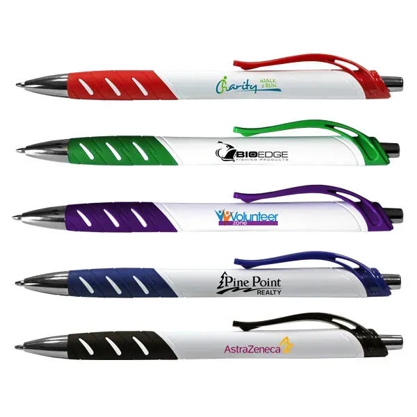 White Allure Grip Pen... from ASI 30270 Aakron Line
