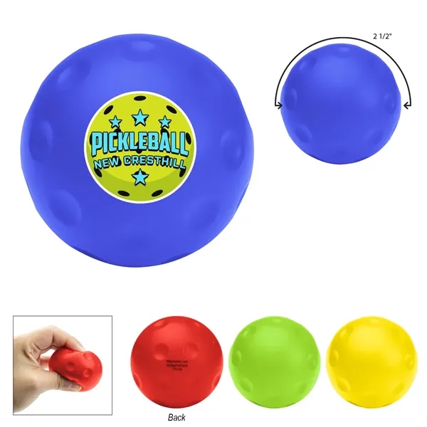 Pickleball stress relief ball made of polyurethane foam.... from ASI 61125 Hit Promotional Products / Hit®