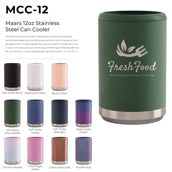 Maars stainless steel beverage can holder for 12 ounce standard drink... from ASI 74601 Calico