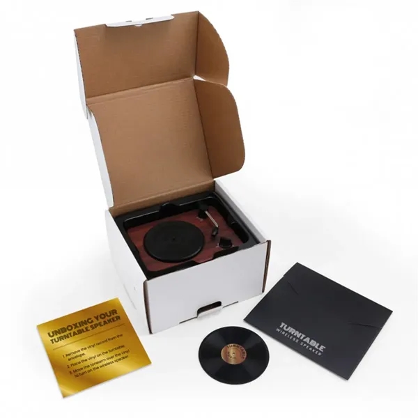 Turntable Wireless Speaker With Custom Record Envelope... from ASI 61125 Hit Promotional Products / Hit®
