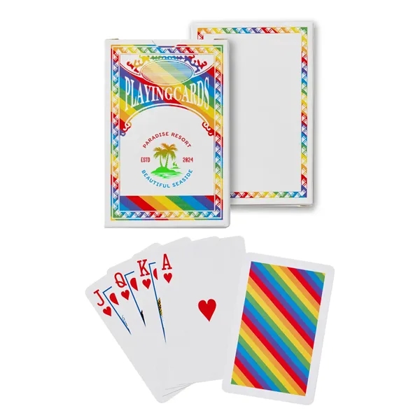 Standard deck of playing cards with a full-color imprint on the... from ASI 63549 Jornik Manufacturing Corp