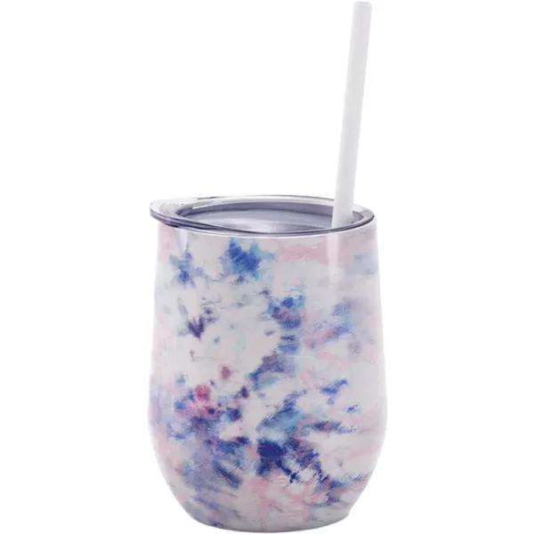 Maars 12 ounce insulated stainless steel wine tumbler with push-on lid... from ASI 74601 Calico