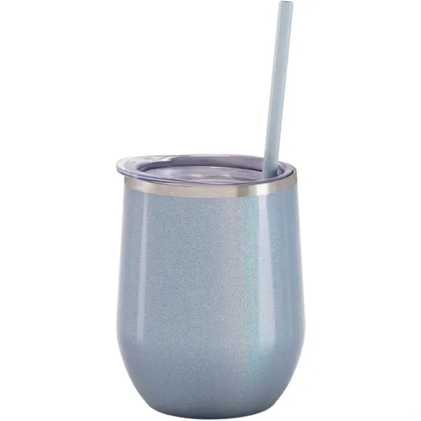 Maars 12 ounce insulated stainless steel wine tumbler with push-on lid... from ASI 74601 Calico