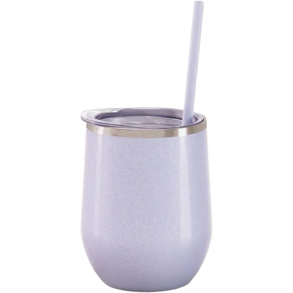 Maars 12 ounce insulated stainless steel wine tumbler with push-on lid... from ASI 74601 Calico