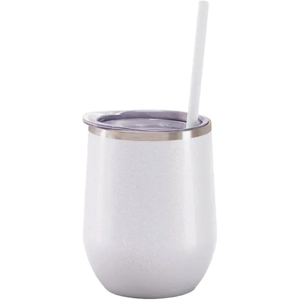 Maars 12 ounce insulated stainless steel wine tumbler with push-on lid... from ASI 74601 Calico