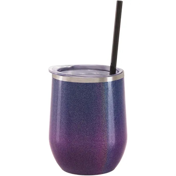 Maars 12 ounce insulated stainless steel wine tumbler with push-on lid... from ASI 74601 Calico