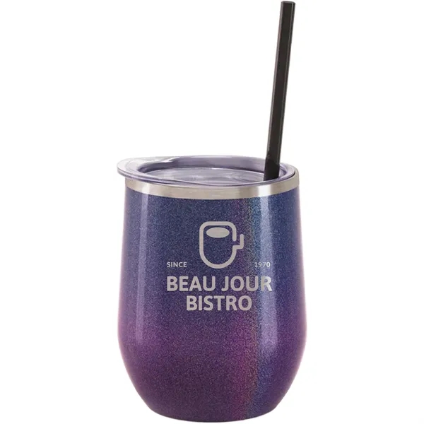 Maars 12 ounce insulated stainless steel wine tumbler with push-on lid... from ASI 74601 Calico