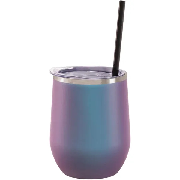 Maars 12 ounce insulated stainless steel wine tumbler with push-on lid... from ASI 74601 Calico