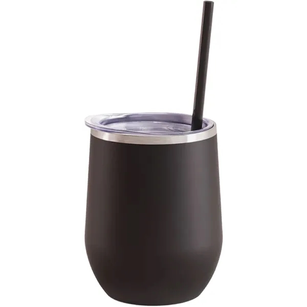 Maars 12 ounce insulated stainless steel wine tumbler with push-on lid... from ASI 74601 Calico