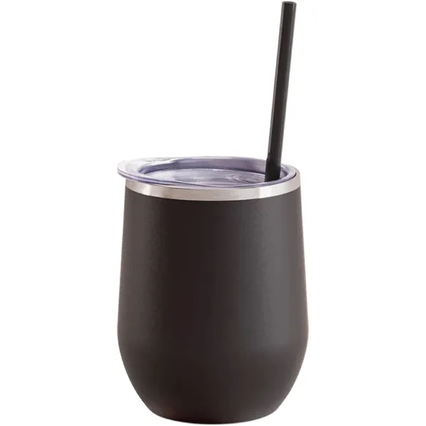Maars 12 ounce insulated stainless steel wine tumbler with push-on lid... from ASI 74601 Calico