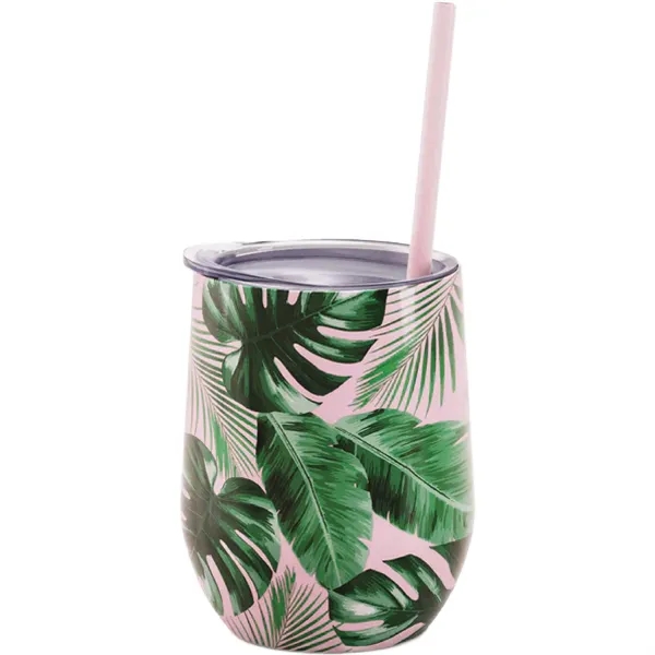 Maars 12 ounce insulated stainless steel wine tumbler with push-on lid... from ASI 74601 Calico