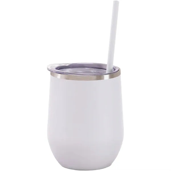 Maars 12 ounce insulated stainless steel wine tumbler with push-on lid... from ASI 74601 Calico