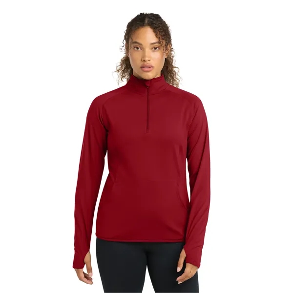 Sport-Tek Ladies Sport-Wick Stretch 1/2-Zip Pullover.... from ASI 84863 SanMar