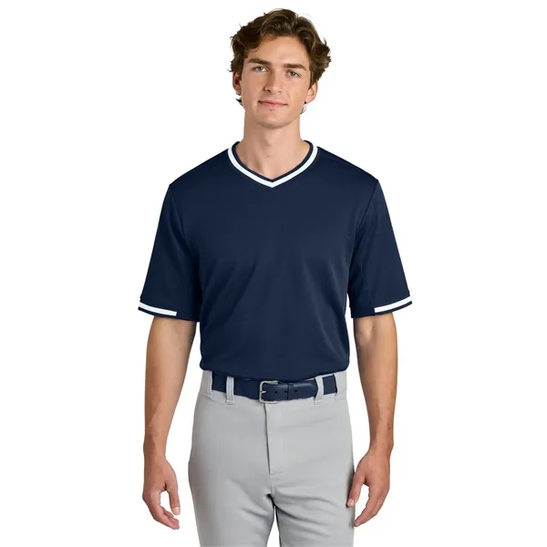Sport-Tek Tough Mesh V-Neck Baseball Jersey... from ASI 84863 SanMar