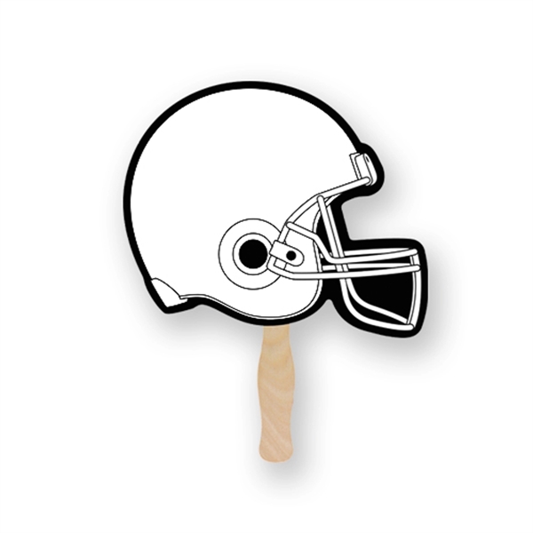 Full color, helmet shaped hand fan.... from ASI 93520 Ventura Inc