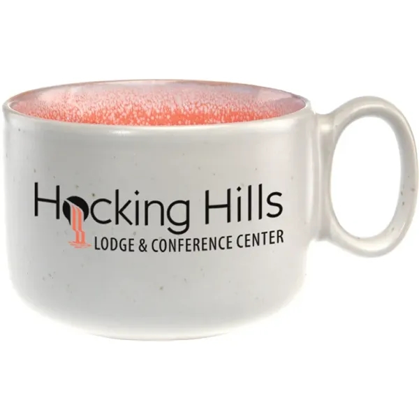 17 oz. mug with an off-white satin finish exterior and shiny... from ASI 71920 Moderne Glass Company Inc