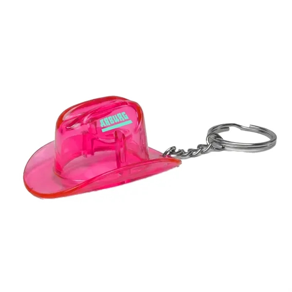 Miniature plastic cowboy hat bottle opener key tag.... from ASI 31517 Admart Products / Admart Line
