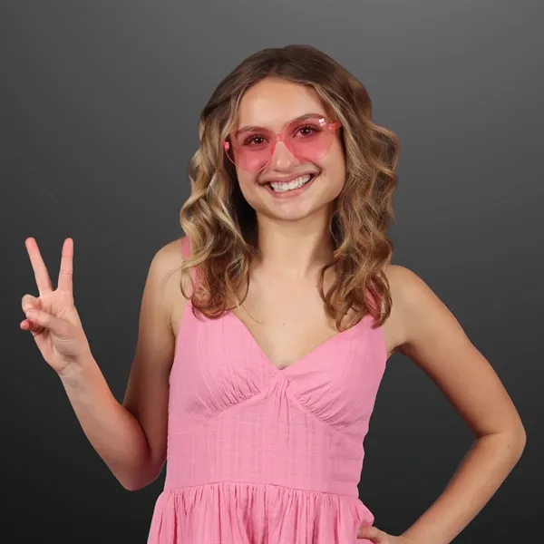 Pink Heart Shades Cute Glasses, Non-Light Up... from ASI 34194 ALightPromos