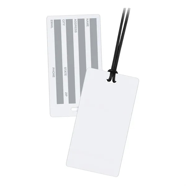 4 1/4" x 2 1/4" luggage tag with standard tinted write-on... from ASI 68507 The Magnet Group / Perfect Line